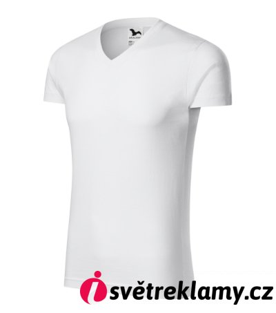 Slim Fit V-neck - Barva: bílá, Velikost: S