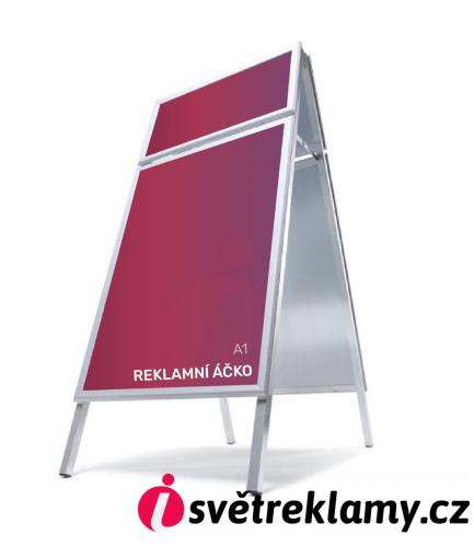 Reklamní áčko A1 (594mm x 841mm) s přídavným rámem