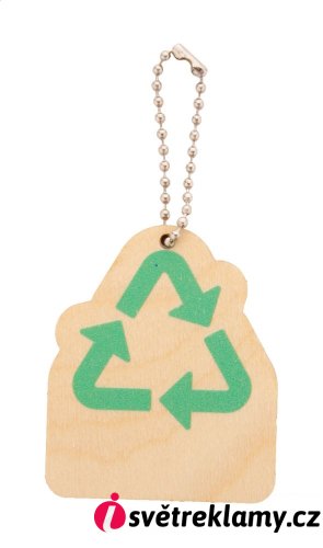 EcoRing přívěšek na klíče, recyklování