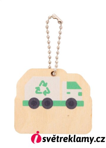 EcoRing přívěšek na klíče, popelářské auto
