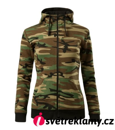 Camo Zipper - Barva: camouflage gray, Velikost: XS