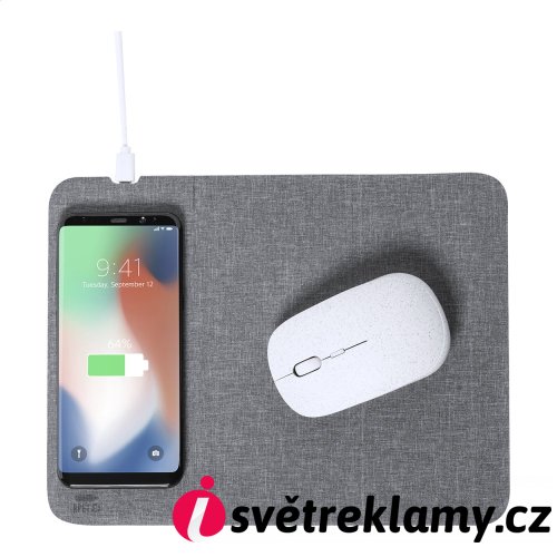 Chapati podložka pod myš s bezdrátovou nabíječkou