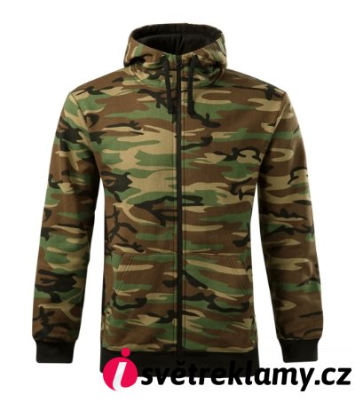 Camo Zipper - Barva: camouflage gray, Velikost: S
