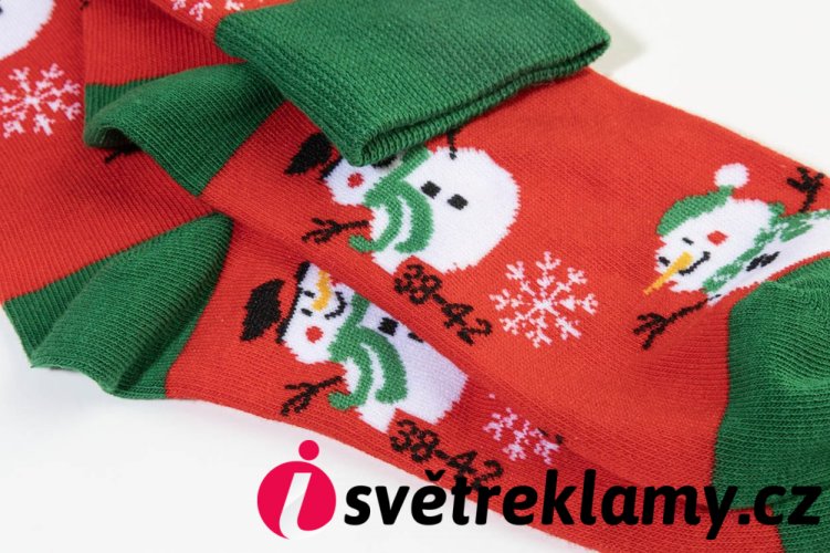 Julsokka vánoční ponožky, sněhulák