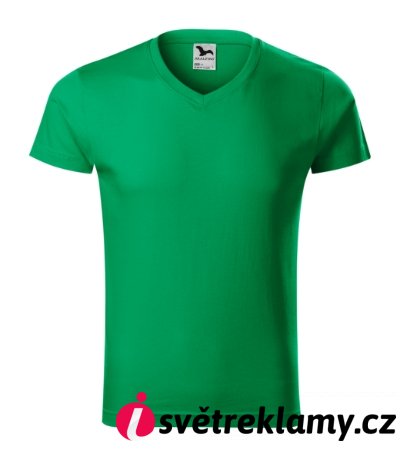 Slim Fit V-neck - Barva: bílá, Velikost: S