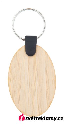 Bambry oválný přívěšek na klíče z bambusu