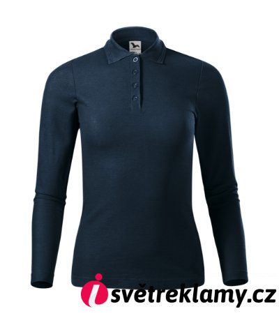 Pique Polo LS - Barva: královská modrá, Velikost: XS