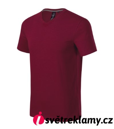 Action V-neck - Barva: garnet, Velikost: S