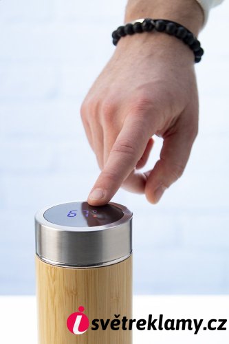 Temboo termoska s teploměrem