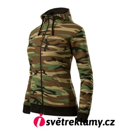 Camo Zipper - Barva: camouflage gray, Velikost: XS