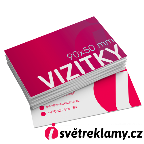 Vizitky jednostranné 90x50 mm - 300 ks + 100 ks ZDARMA