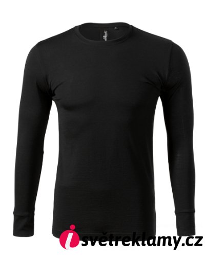 Merino Rise LS - Barva: tmavě šedý melír, Velikost: XL