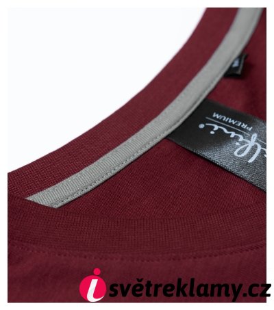 Action V-neck - Barva: garnet, Velikost: S