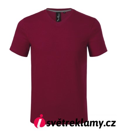 Action V-neck - Barva: garnet, Velikost: S