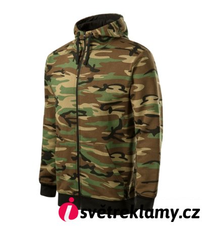 Camo Zipper - Barva: camouflage gray, Velikost: S