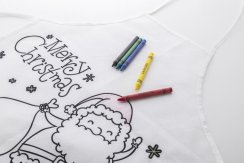 Julfar Cook vánoční zástěra pro děti na vybarvení