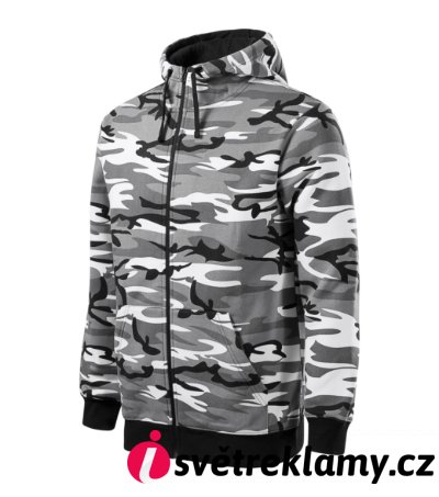 Camo Zipper - Barva: camouflage gray, Velikost: S