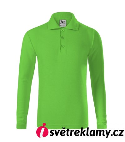 Pique Polo LS - Barva: nebesky modrá, Velikost: 158 cm/12 let