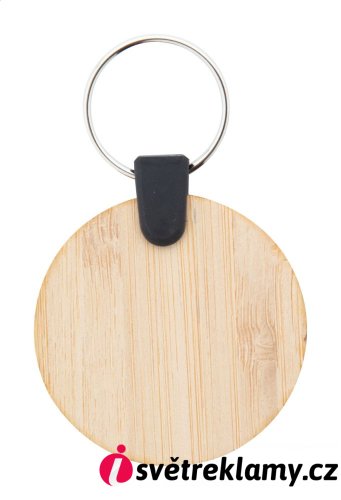 Bambry kulatý přívěšek na klíče z bambusu