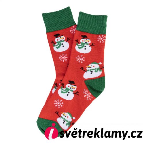 Julsokka vánoční ponožky, sněhulák