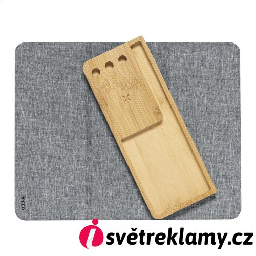 Atrova podložka pod myš s bezdrátovou nabíječkou