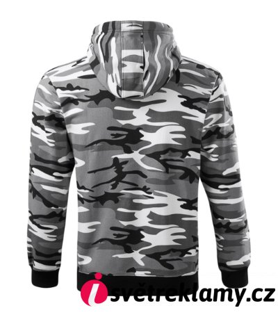 Camo Zipper - Barva: camouflage gray, Velikost: S