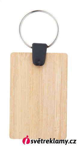 Bambry obdélníkový přívěšek na klíče z bambusu