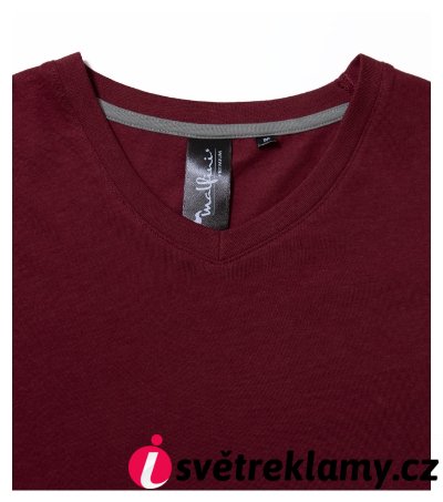 Action V-neck - Barva: garnet, Velikost: S