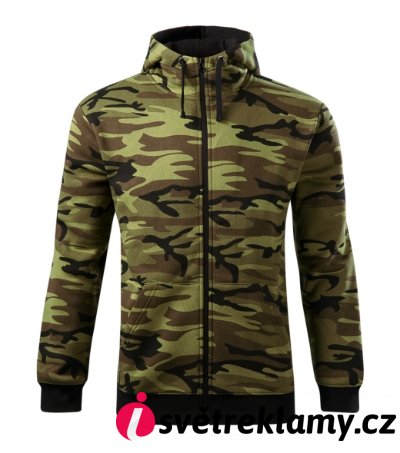 Camo Zipper - Barva: camouflage gray, Velikost: S