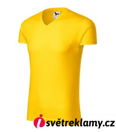 Slim Fit V-neck - Barva: bílá, Velikost: S