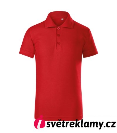 Pique Polo Free - Barva: tmavě šedý melír, Velikost: 158 cm/12 let