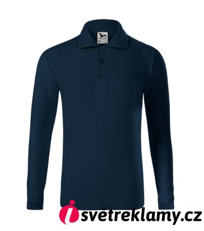 Pique Polo LS - Barva: nebesky modrá, Velikost: 158 cm/12 let