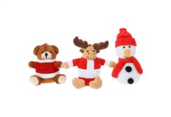 Velin vánoční plyšový přívěšek na klíče, sněhulák