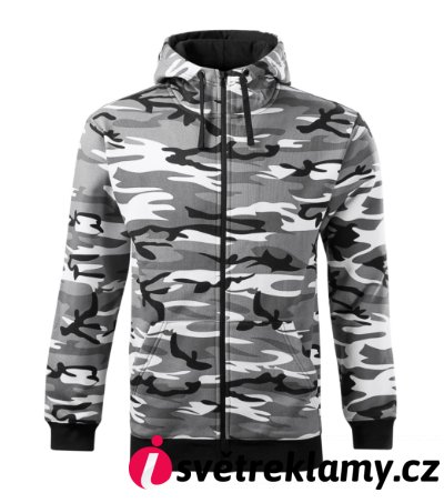 Camo Zipper - Barva: camouflage gray, Velikost: S