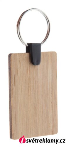 Bambry obdélníkový přívěšek na klíče z bambusu
