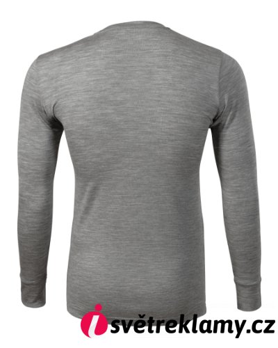 Merino Rise LS - Barva: tmavě šedý melír, Velikost: XL