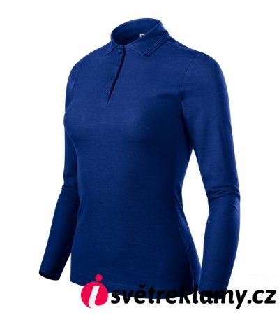 Pique Polo LS - Barva: královská modrá, Velikost: XS