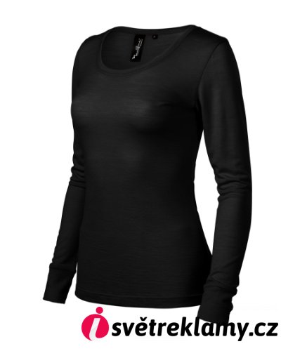 Merino Rise LS - Barva: tmavě šedý melír, Velikost: S