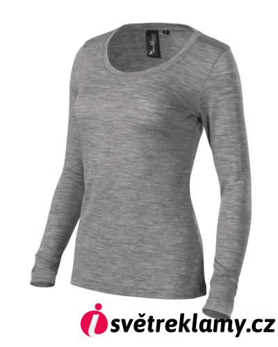 Merino Rise LS - Barva: tmavě šedý melír, Velikost: S