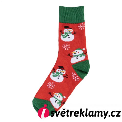 Julsokka vánoční ponožky, sněhulák