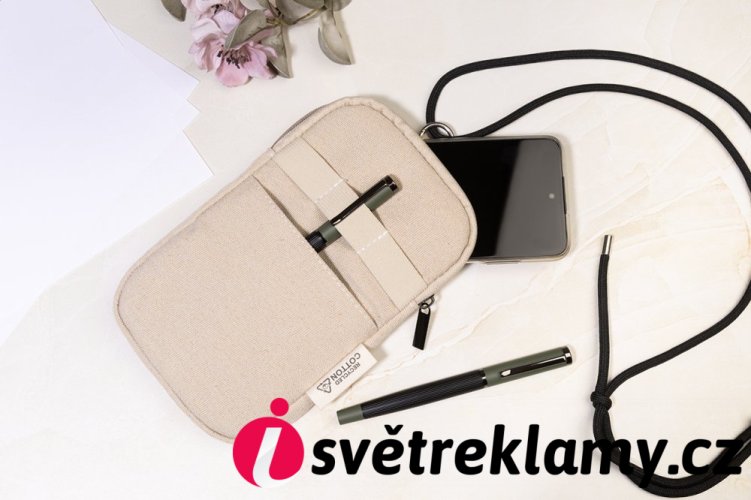 CanvaFon taška přes rameno z recyklovaného plátna na telefon
