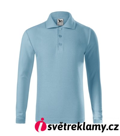 Pique Polo LS - Barva: nebesky modrá, Velikost: 158 cm/12 let