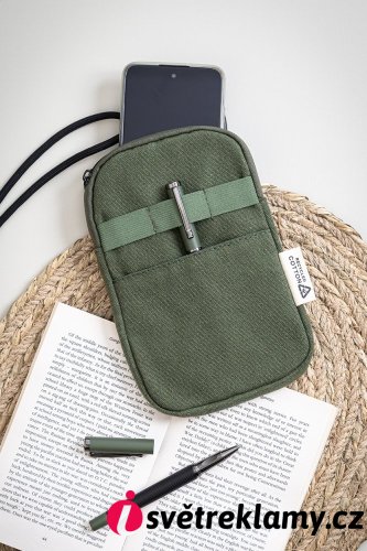 CanvaFon taška přes rameno z recyklovaného plátna na telefon