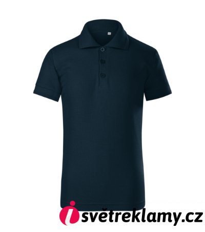 Pique Polo Free - Barva: tmavě šedý melír, Velikost: 158 cm/12 let