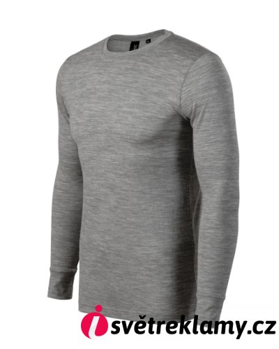 Merino Rise LS - Barva: tmavě šedý melír, Velikost: XL
