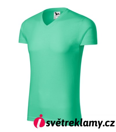 Slim Fit V-neck - Barva: bílá, Velikost: S