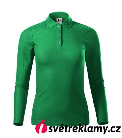 Pique Polo LS - Barva: královská modrá, Velikost: XS