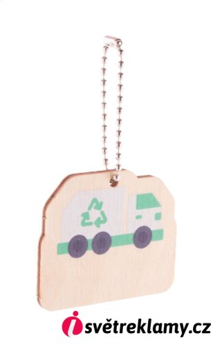 EcoRing přívěšek na klíče, popelářské auto