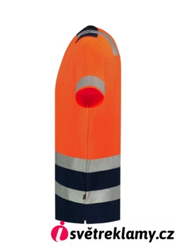 T-Shirt High Vis Bicolor - Barva: fluorescenční oranžová, Velikost: S