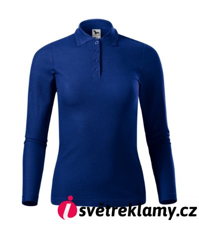 Pique Polo LS - Barva: královská modrá, Velikost: XS